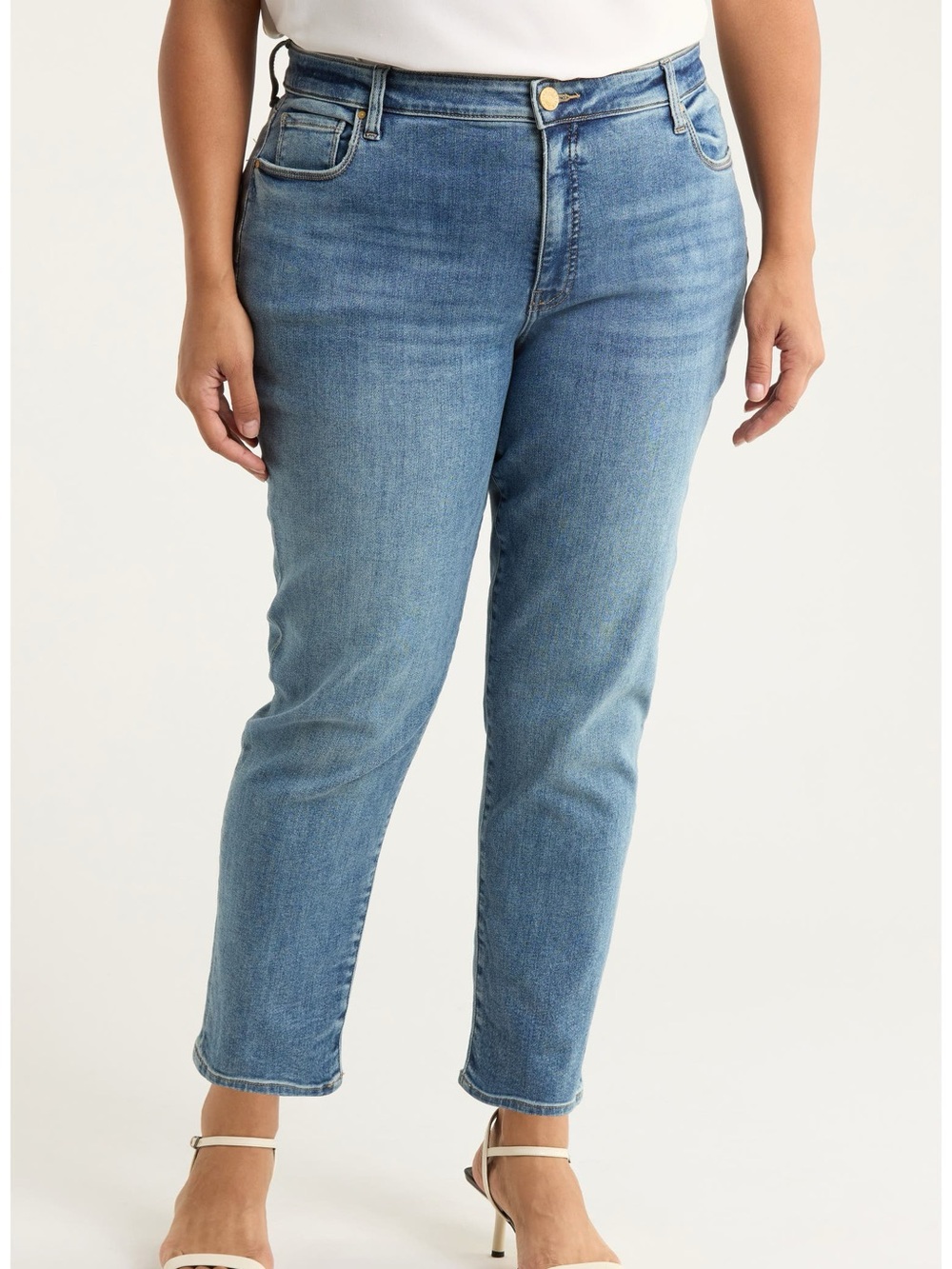 Kut from the Kloth Reese Fab Ab Ankle Slim Straight Leg Jeans Size 20